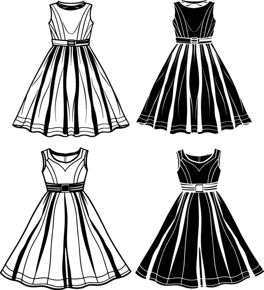 Chic Minimal A-Line vector