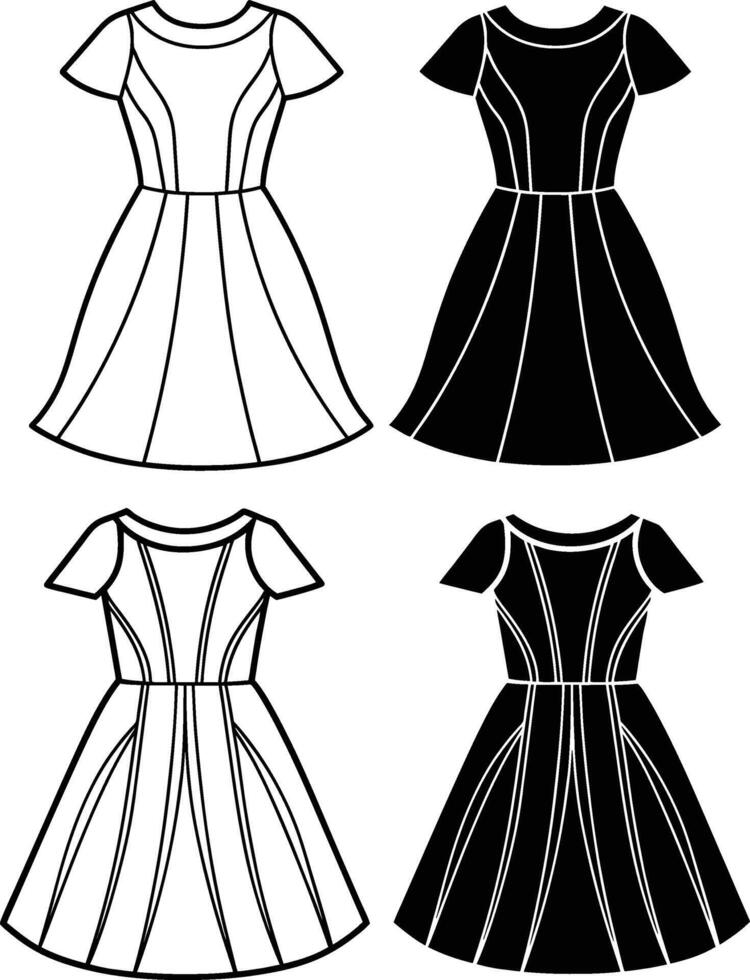 Soft Petals A-Line vector