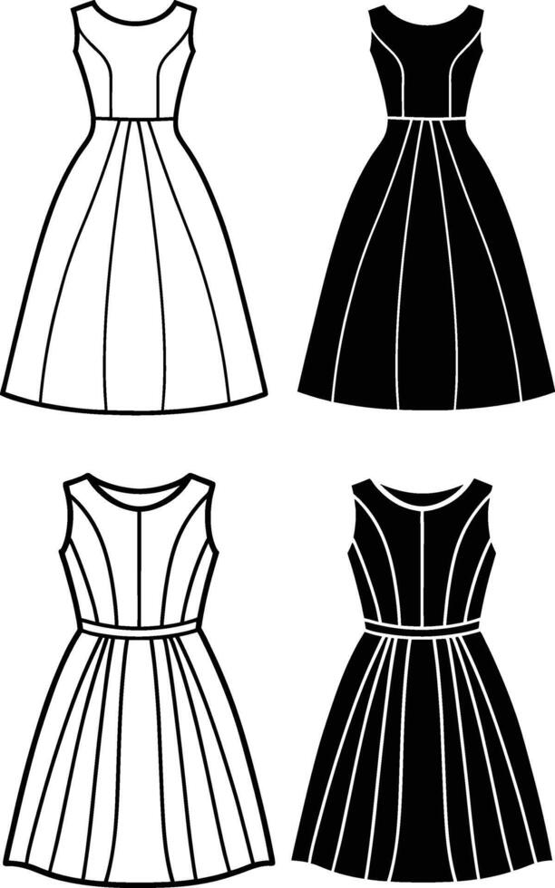 Polished Perfection A-Line vector