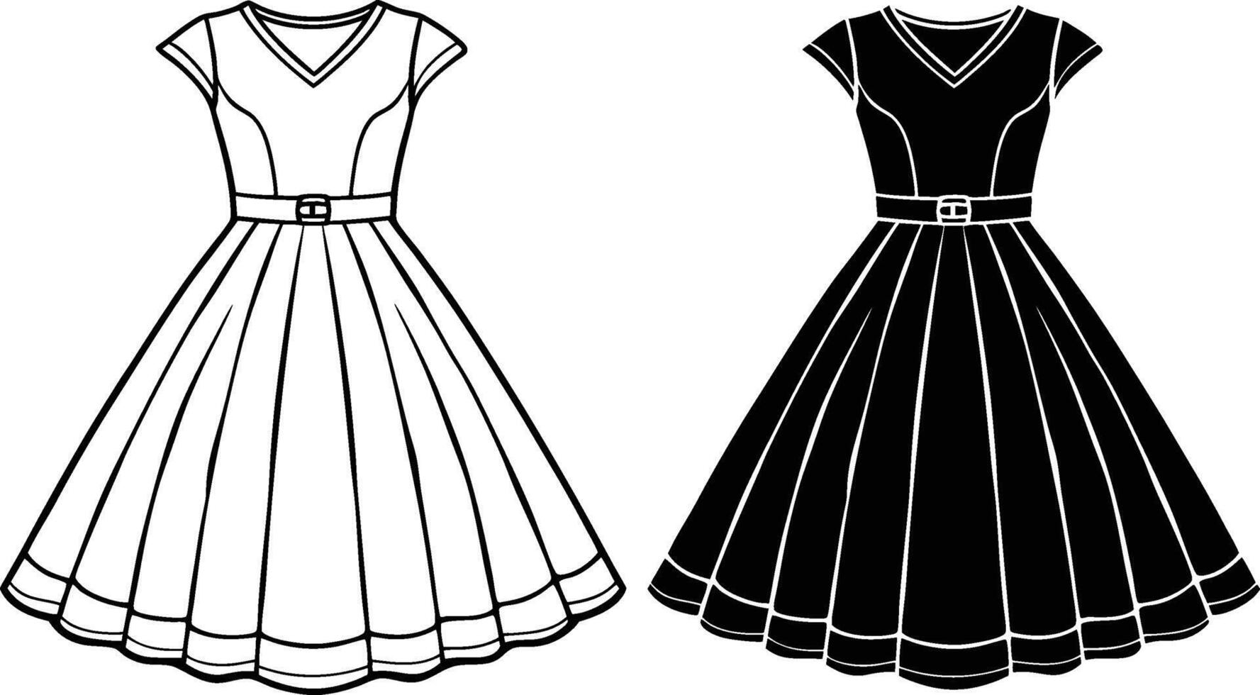 Polka Dot Delight A-Line vector