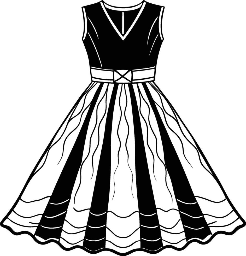 Feminine Flair A-Line vector