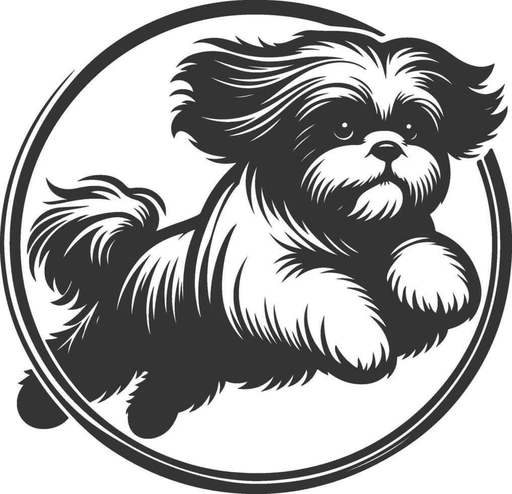 Shih Tzu Clean Silhouette vector