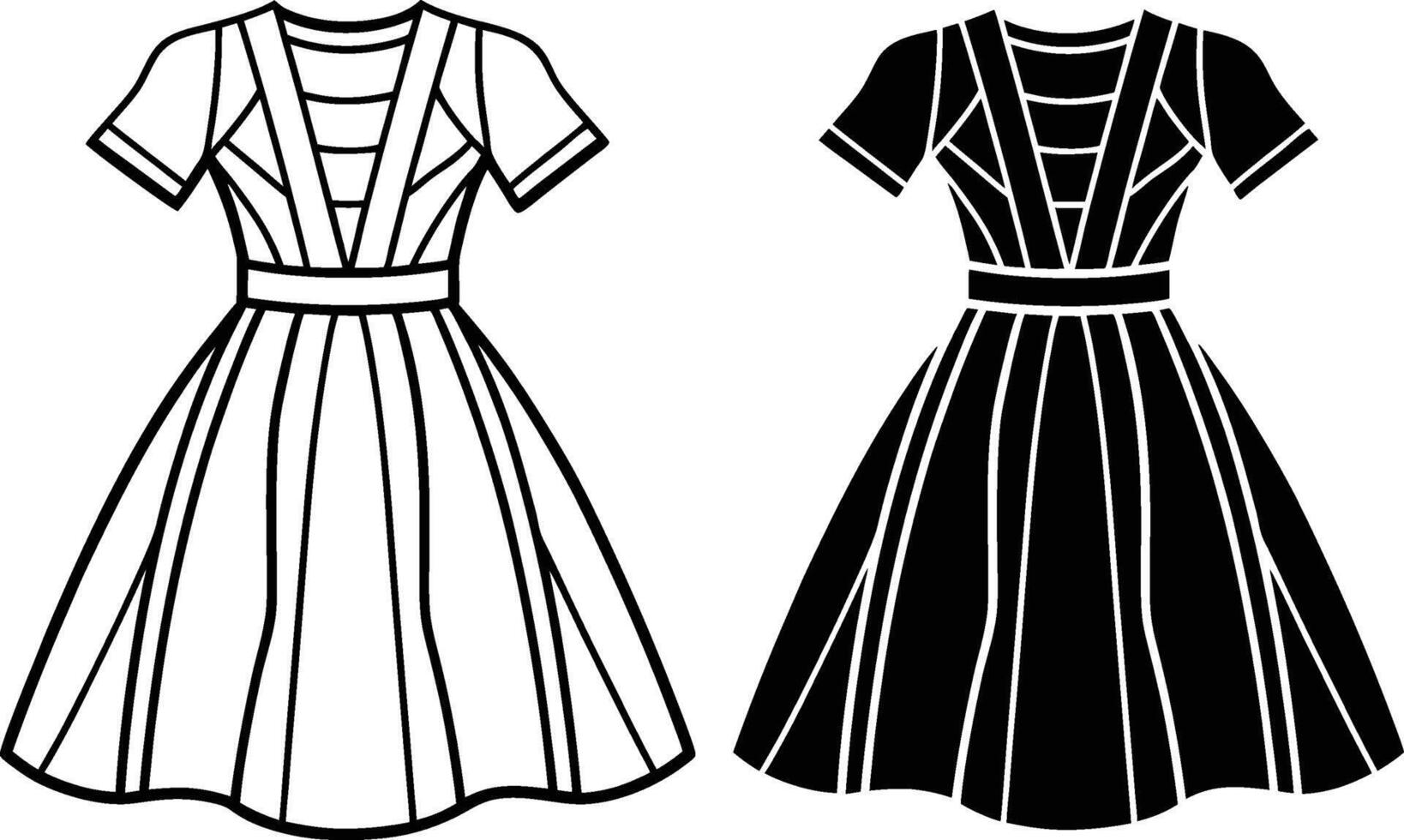 Sophisticated Chic A-Line vector