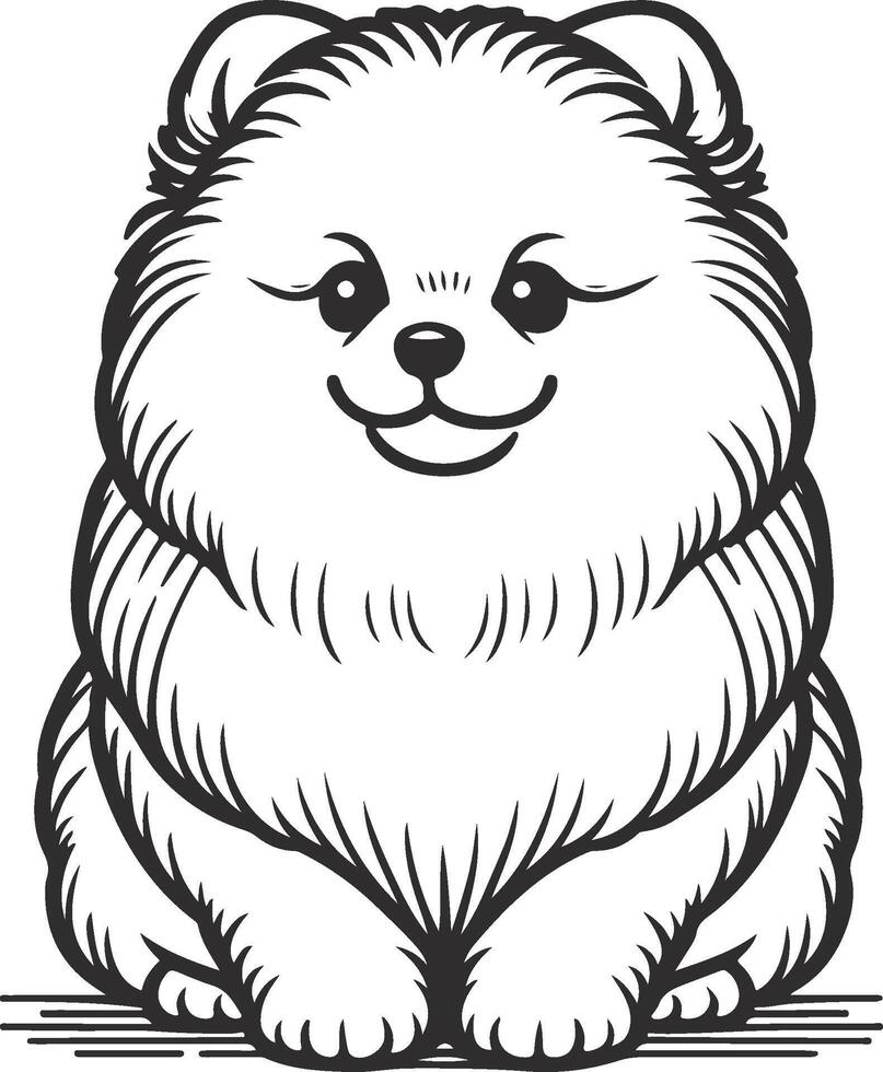 Playful Pup Pomeranian vector