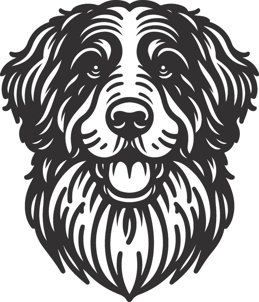 Bernedoodle dog silhouette, i love my dog, dog, dog breeds, vector