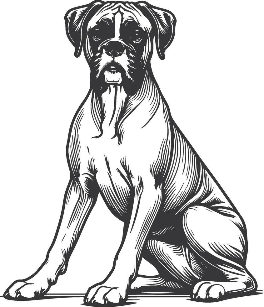 Boxer Playful Spirit vector