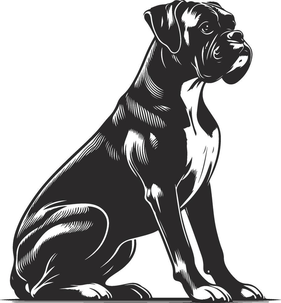 Boxer Heart and Soul vector