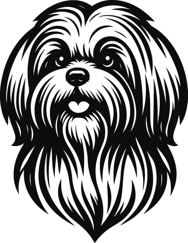 Modern Shih Tzu Sketch vector