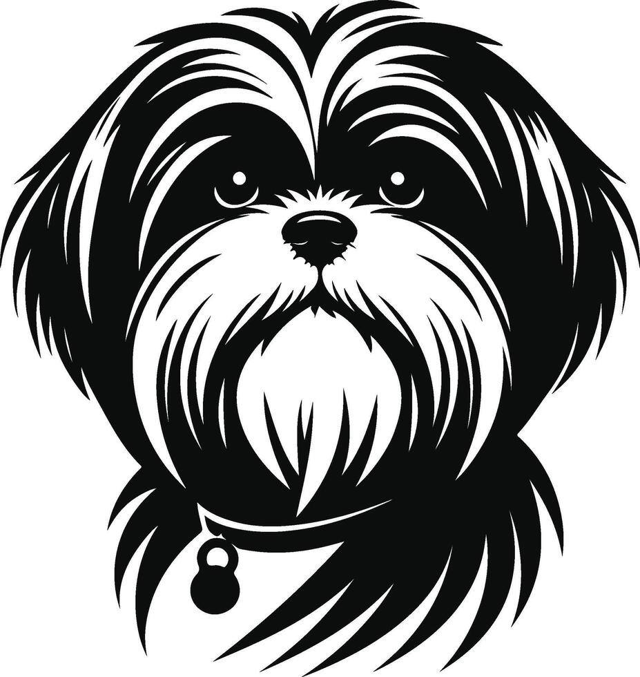 Minimal Shih Tzu Face vector