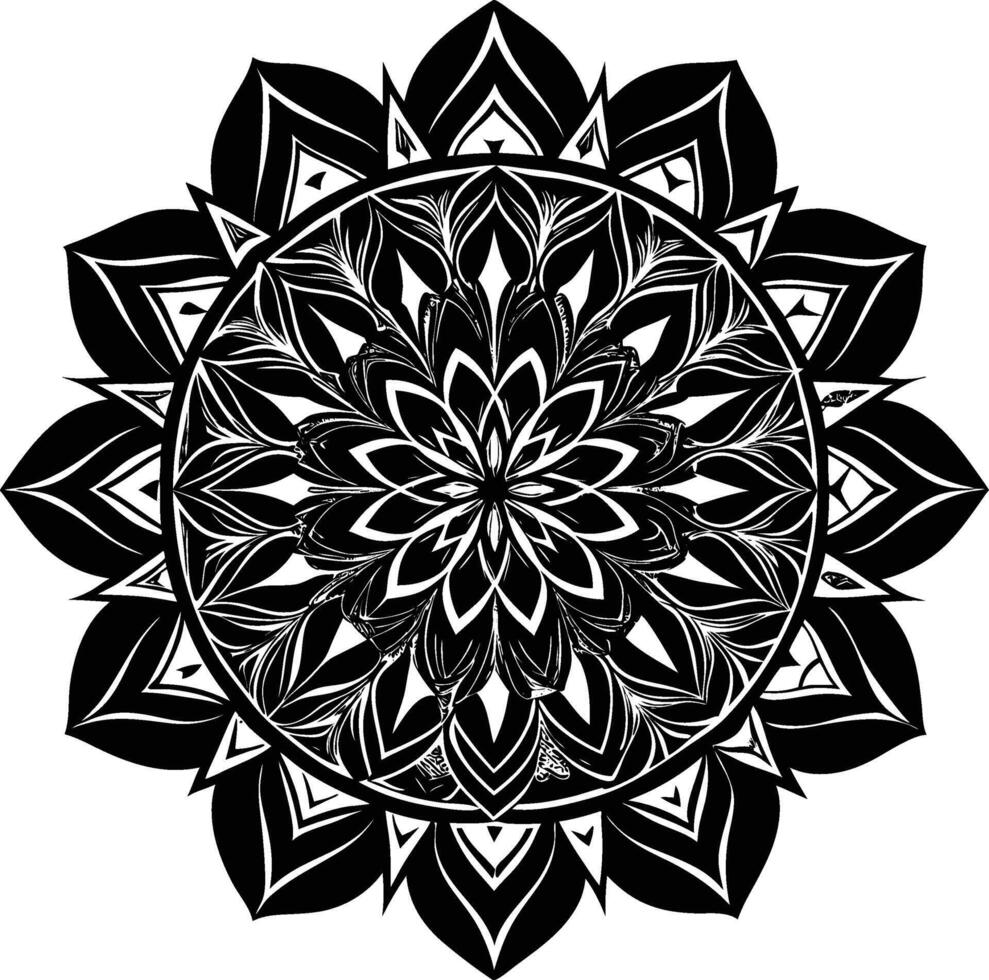 Neo Classical Bloom Mandala vector