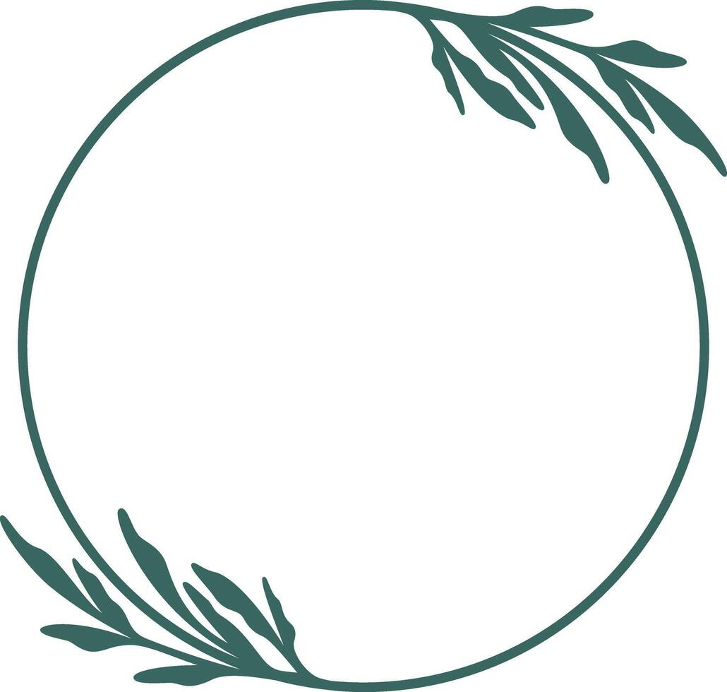 Botanical Circle Frame vector
