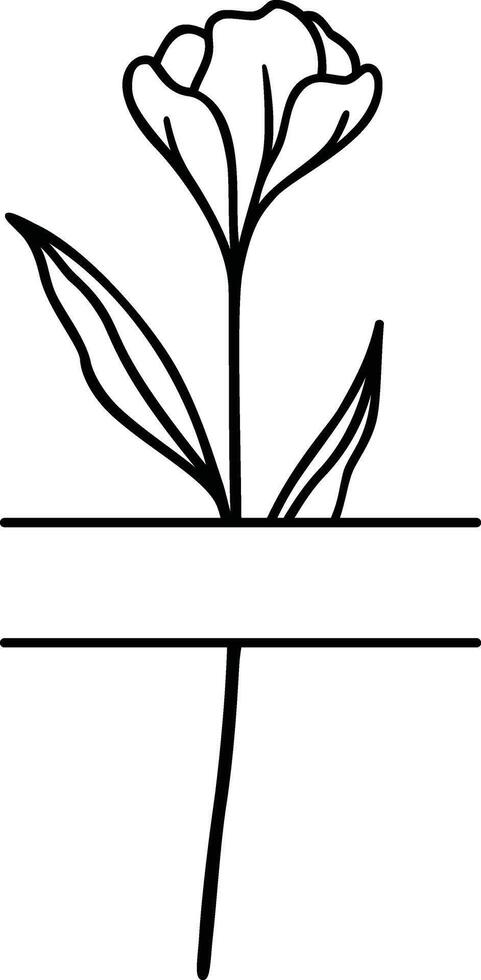Simple Flower Border vector