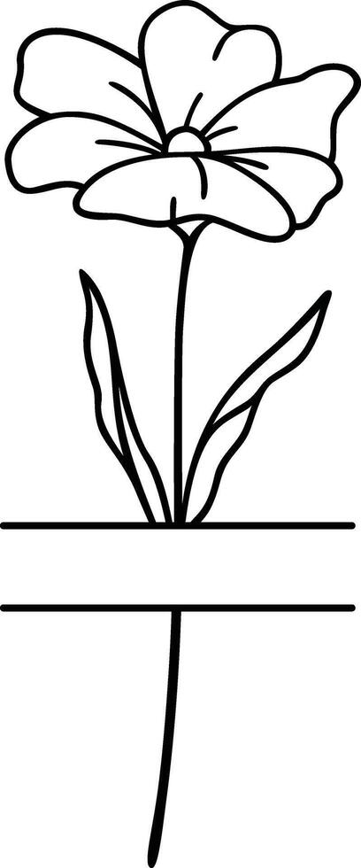 Blooming Flower Border vector