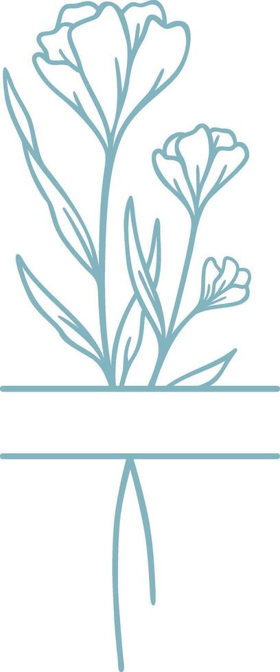 Flower Split Border vector