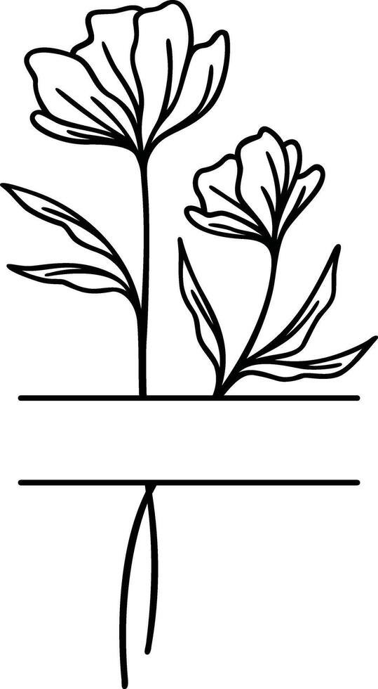 Wildflower Border Graphic vector