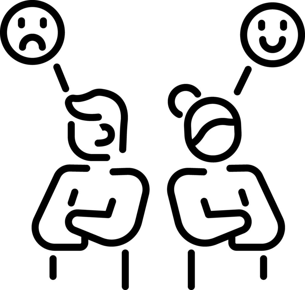 Opinion icon in line style vector