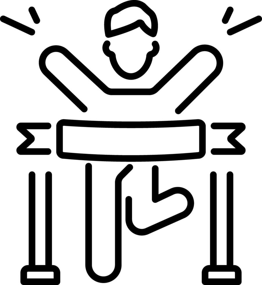 Winner icon in line style vector