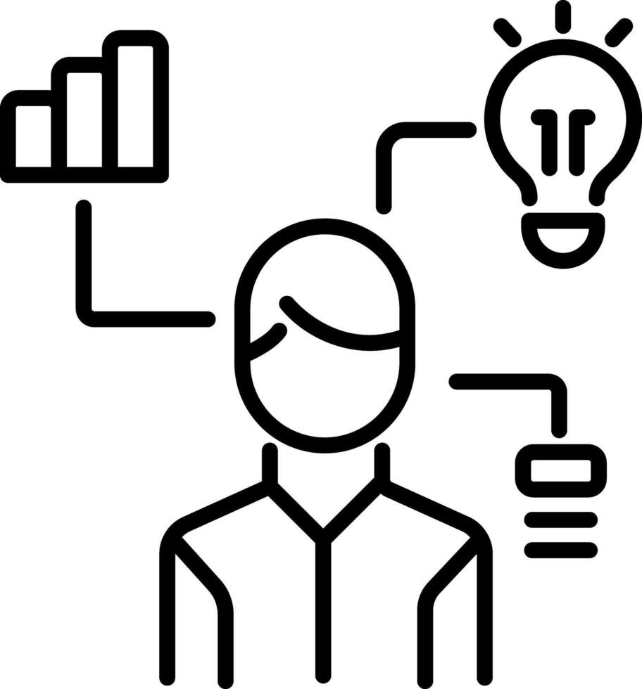 A linear icon of hr metrics vector