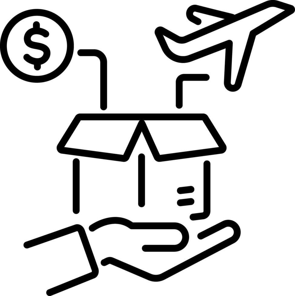 A line icon of benefits package vector