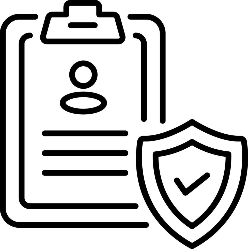 Hr policy icon in line style vector