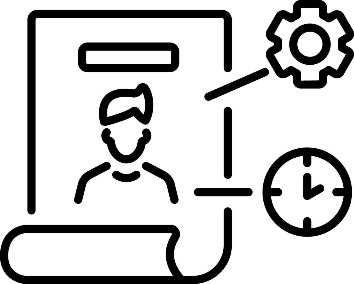 Employee sop icon in linear style vector