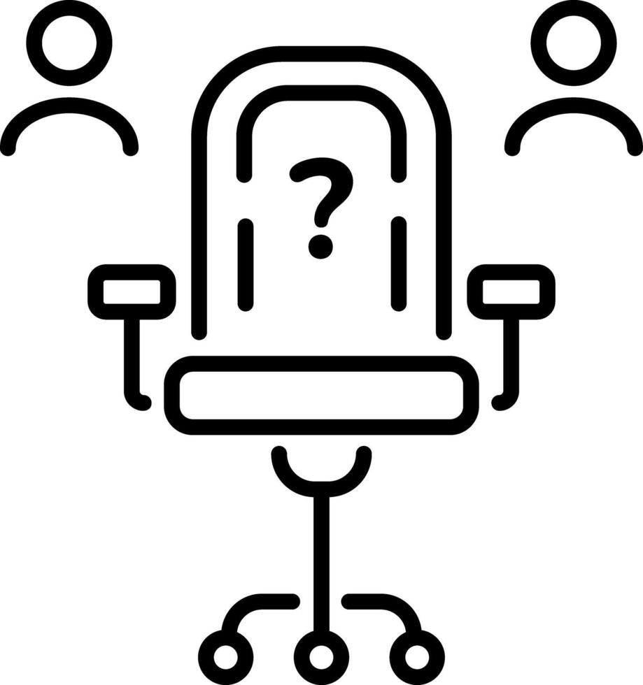 Job vacancy icon in line style vector