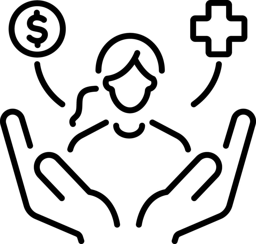Employee benefits icon in line style vector
