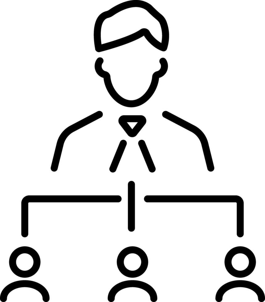 Hierarchy icon in linear style vector