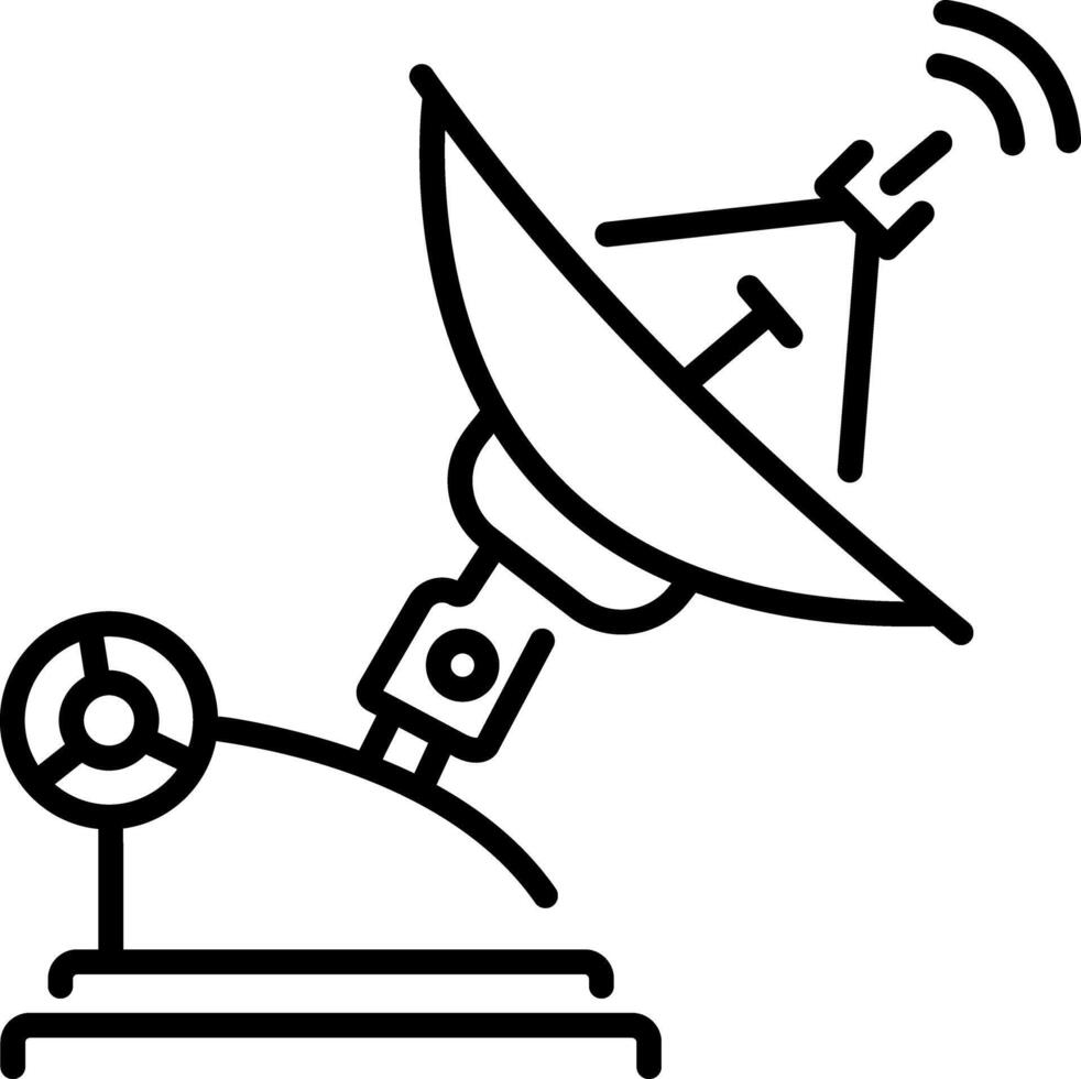 A linear icon of parabolic dish vector