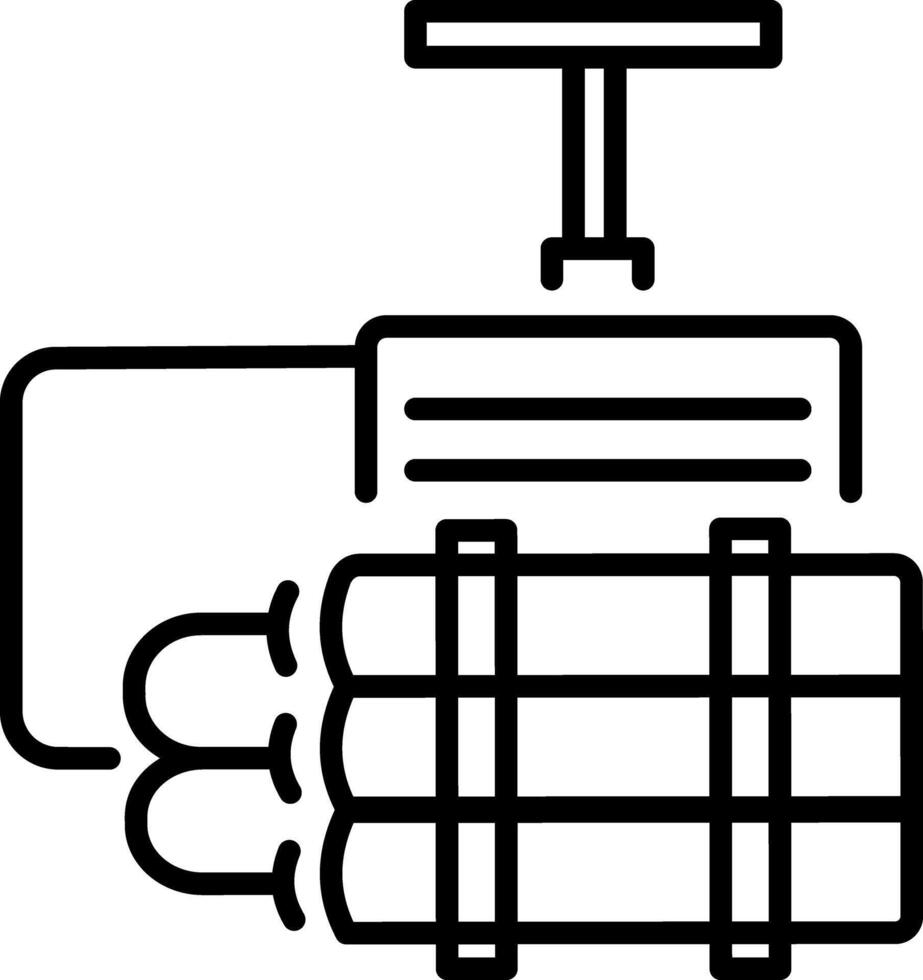 Detonator icon in linear style vector