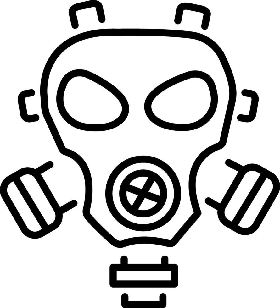 Respirator icon in outline style vector