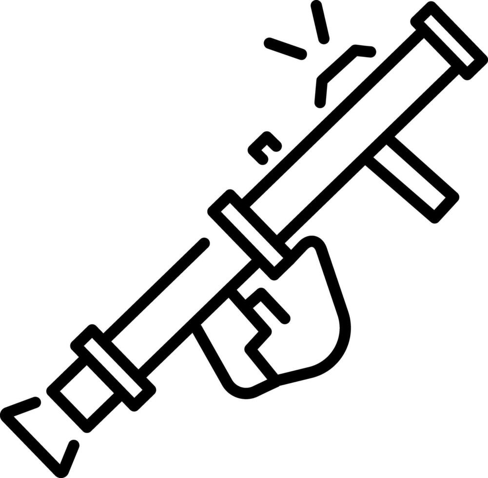 A line icon of military weapon vector