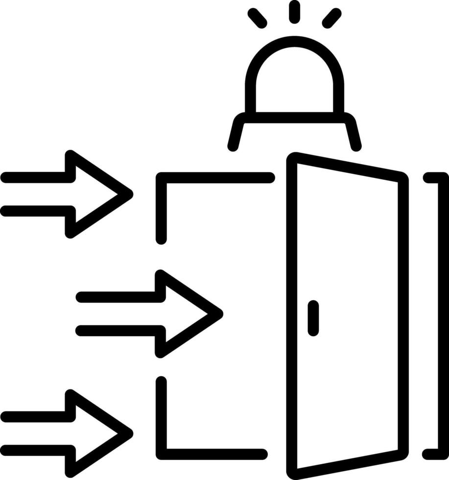 Emergency preparedness icon in line style vector