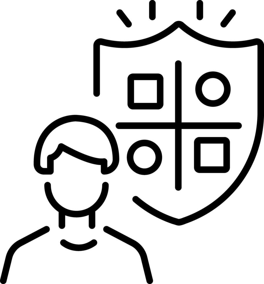 Building trust icon in outline style vector