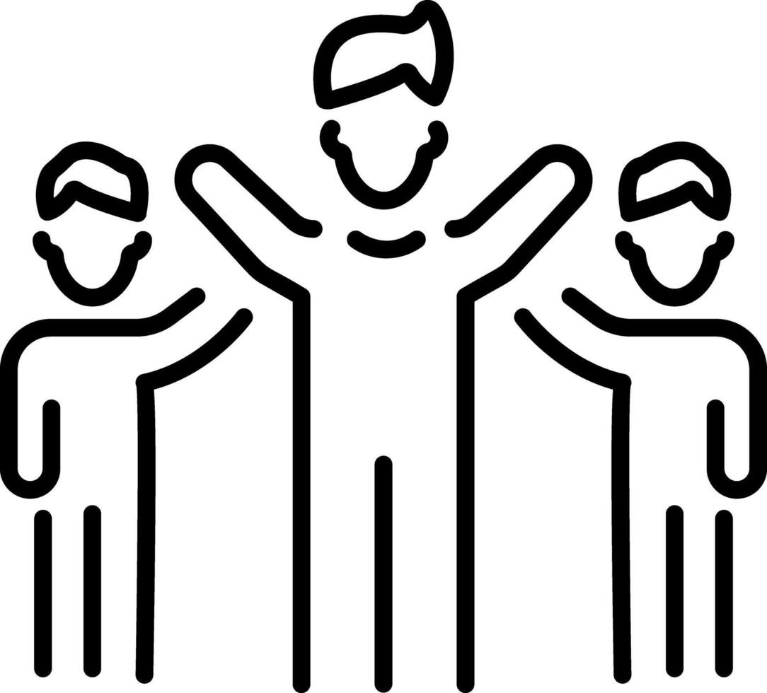 Workforce icon in linear style vector