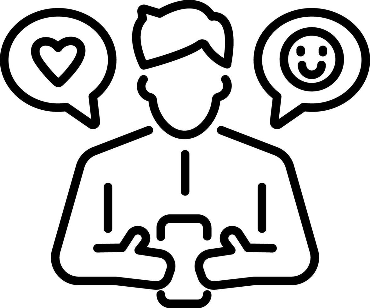 Influencer icon in linear style vector