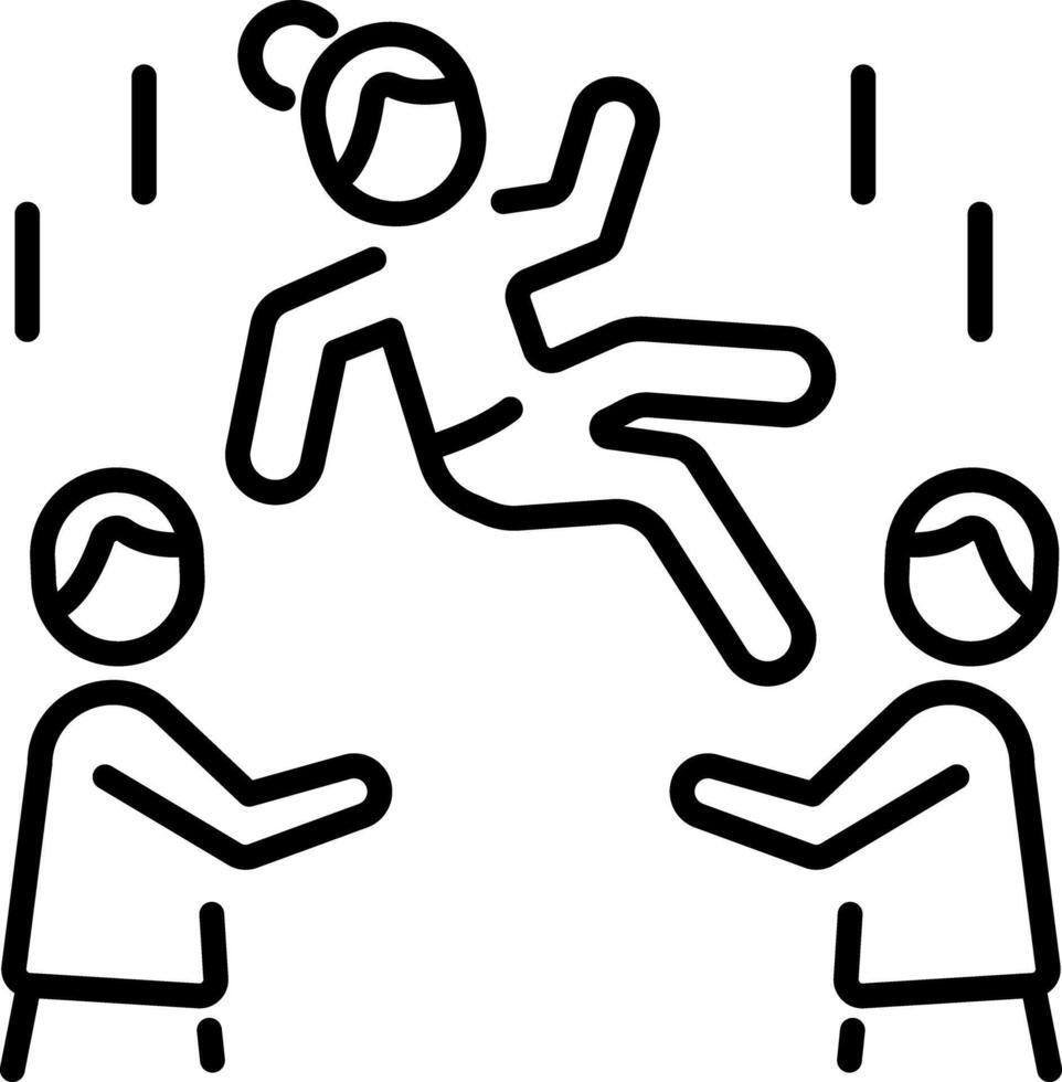 Trustworthy people icon in outline style vector