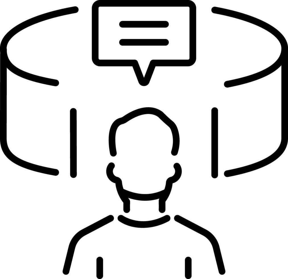 Ar training icon in linear style vector