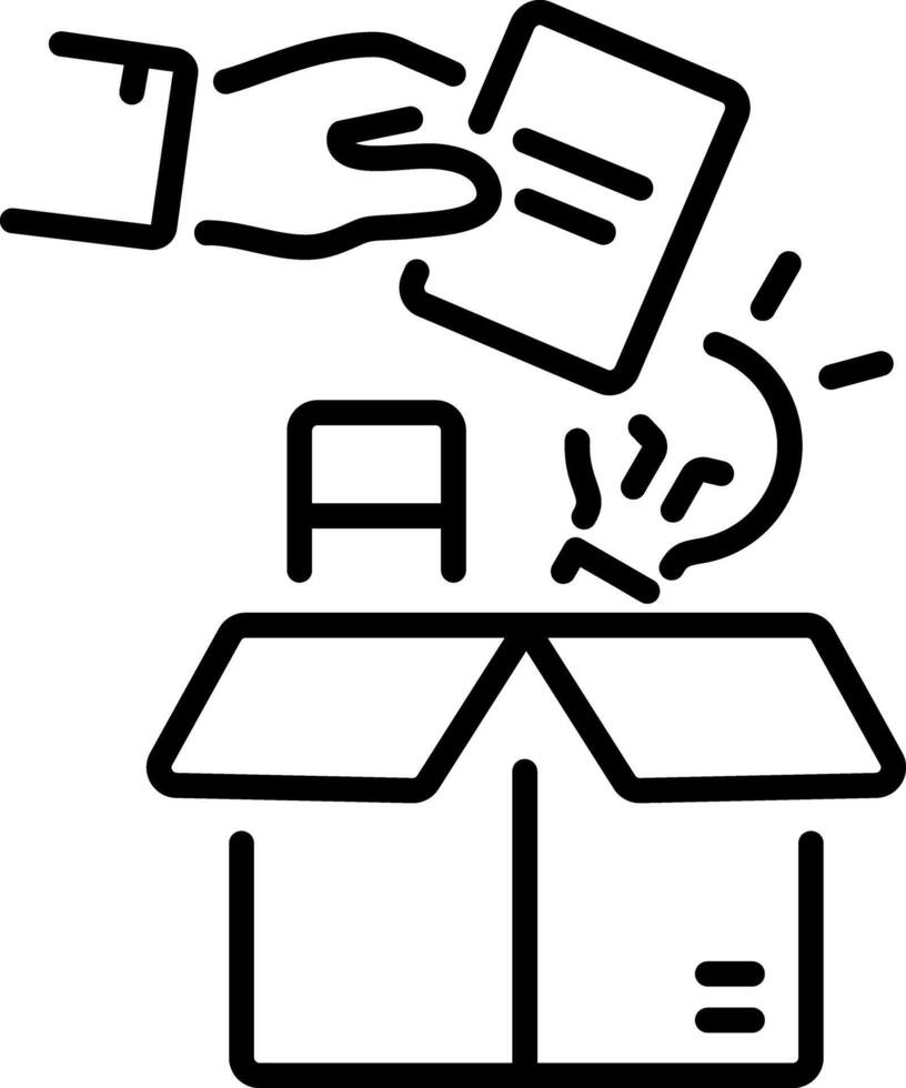 A line style icon of training material vector