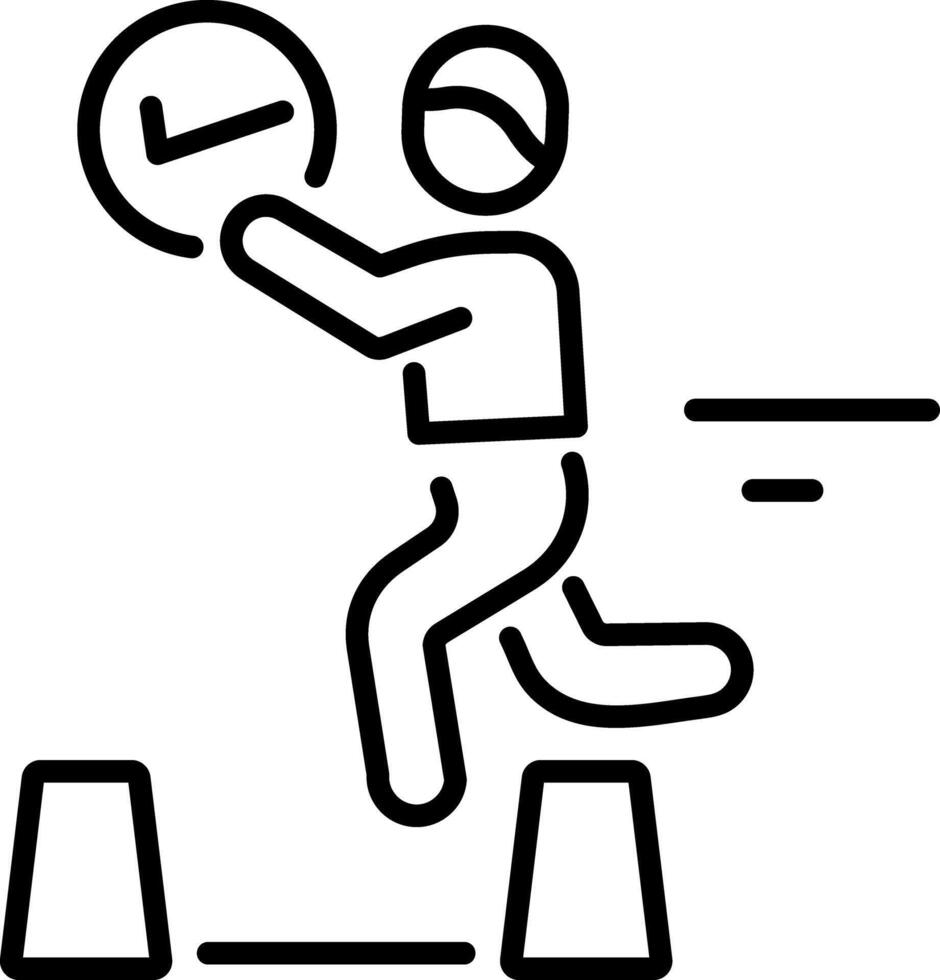 Overcoming fears icon in line style vector