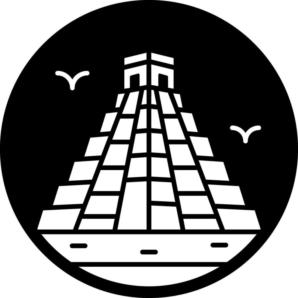 Chichen itza icon in solid style vector