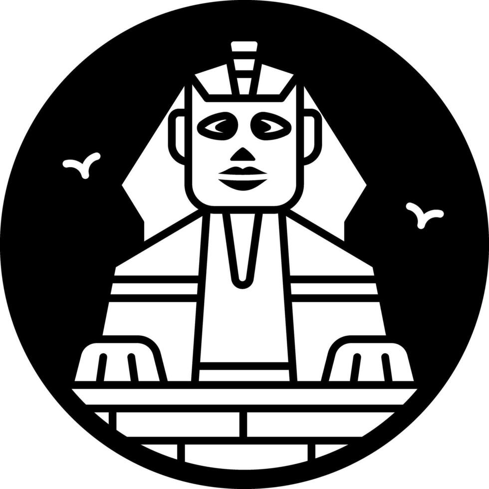 A filled style icon of sphinx giza vector