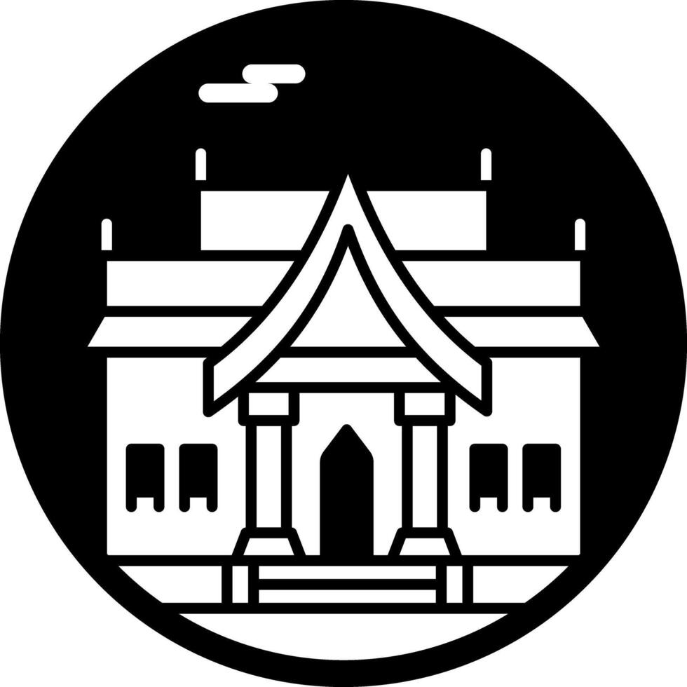 Grand palace icon in glyph style vector