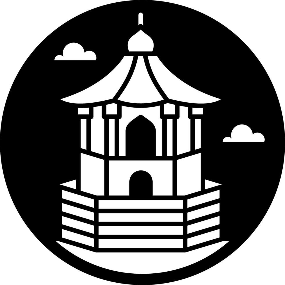 A glyph style icon of dalada maligawa vector