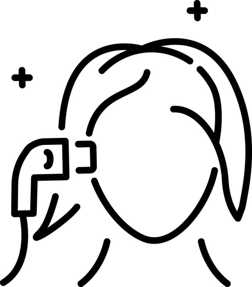 Face treatment icon in linear style vector