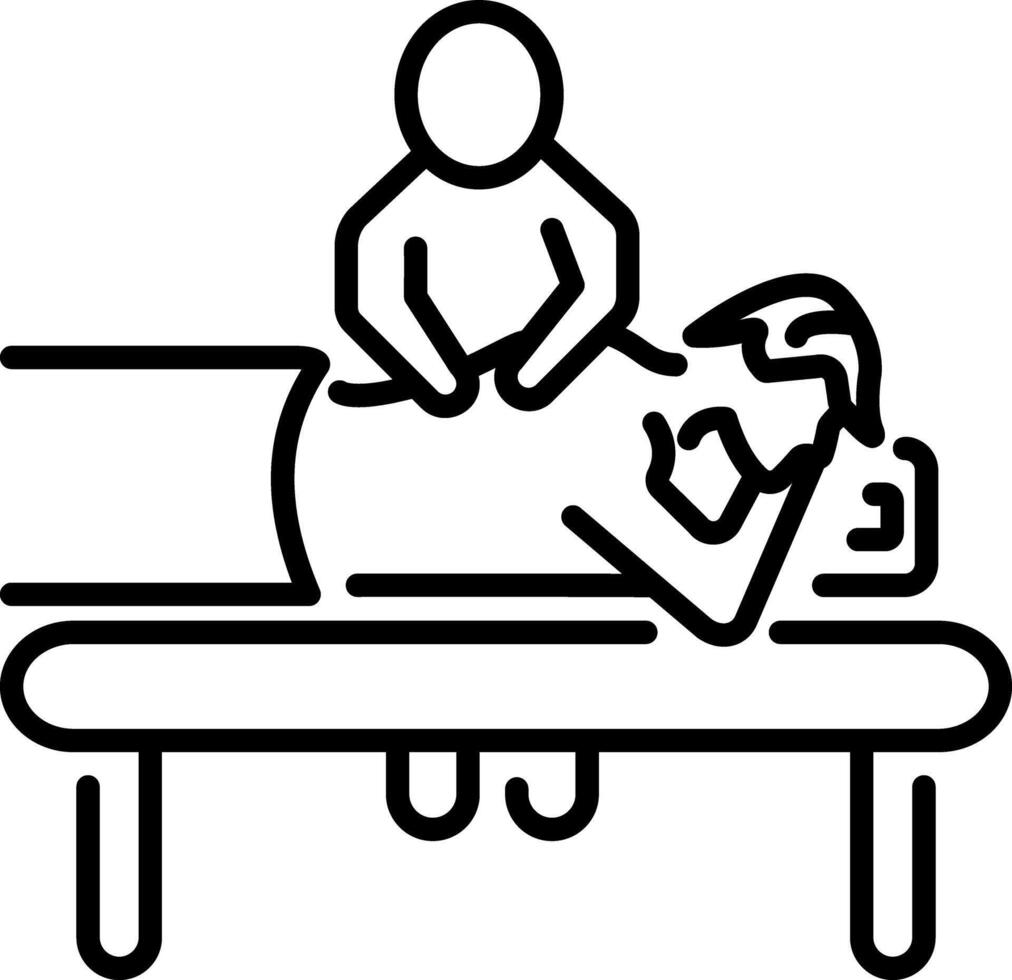 Body massage icon in linear style vector