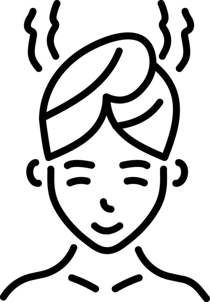 A linear icon of relaxing spa vector