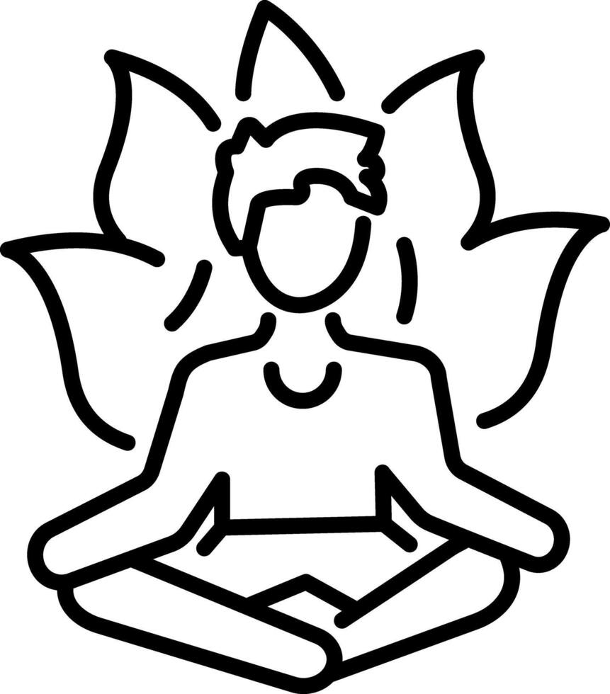 Holistic icon in linear style vector