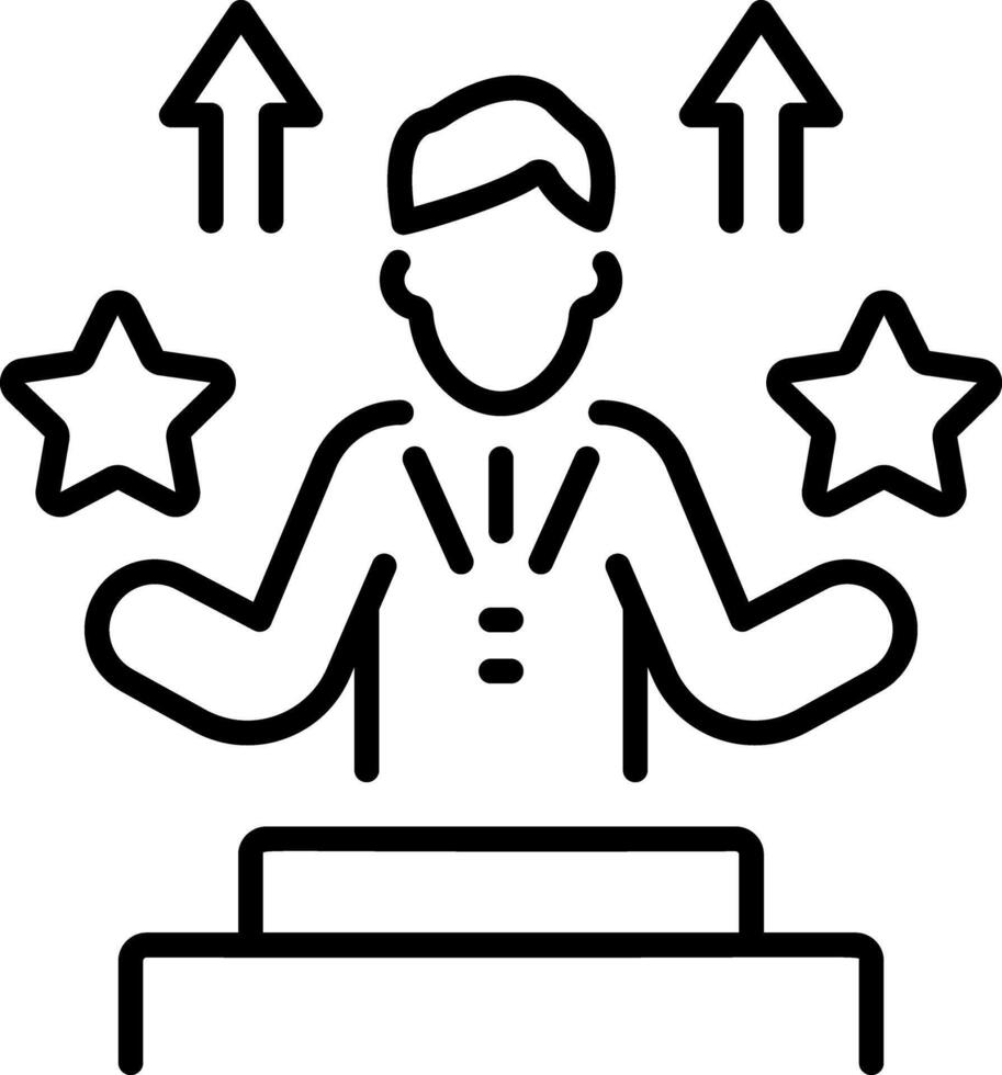 Motivation icon in line style vector