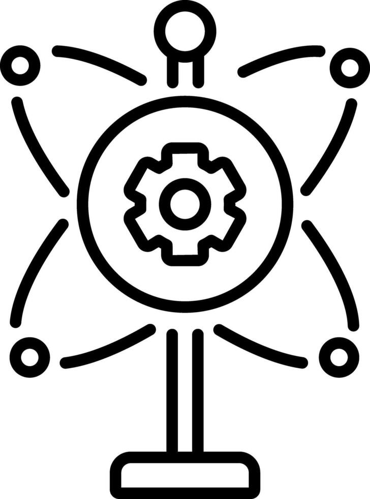 Continuous icon in linear style vector